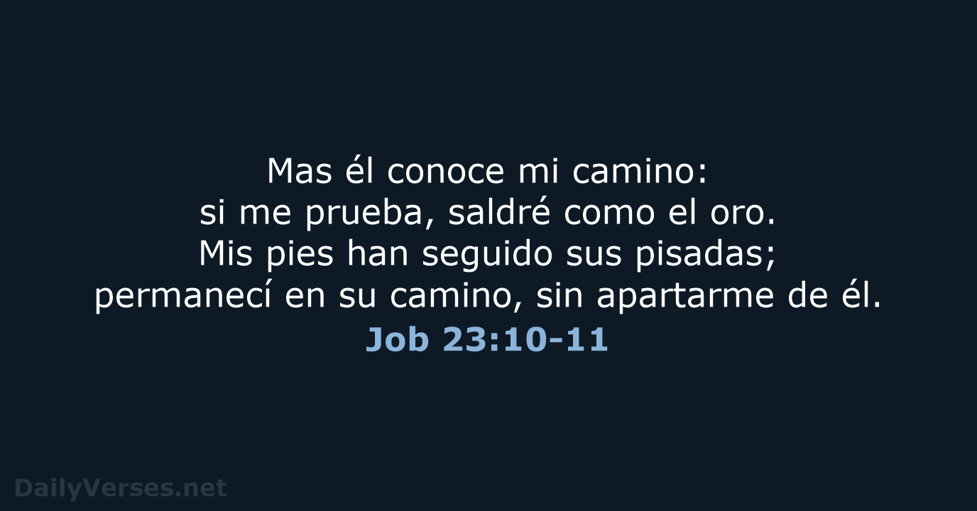 Job 23:10-11 - RVR95
