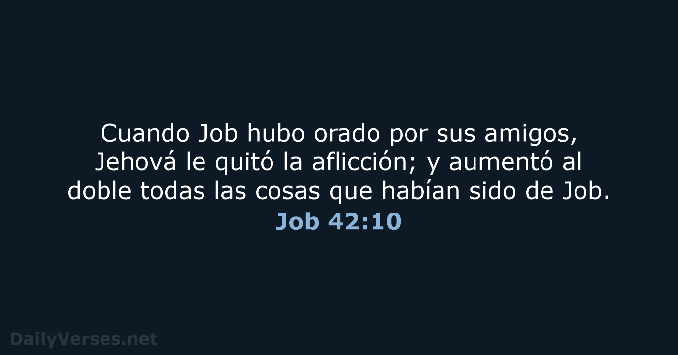 Job 42:10 - RVR95