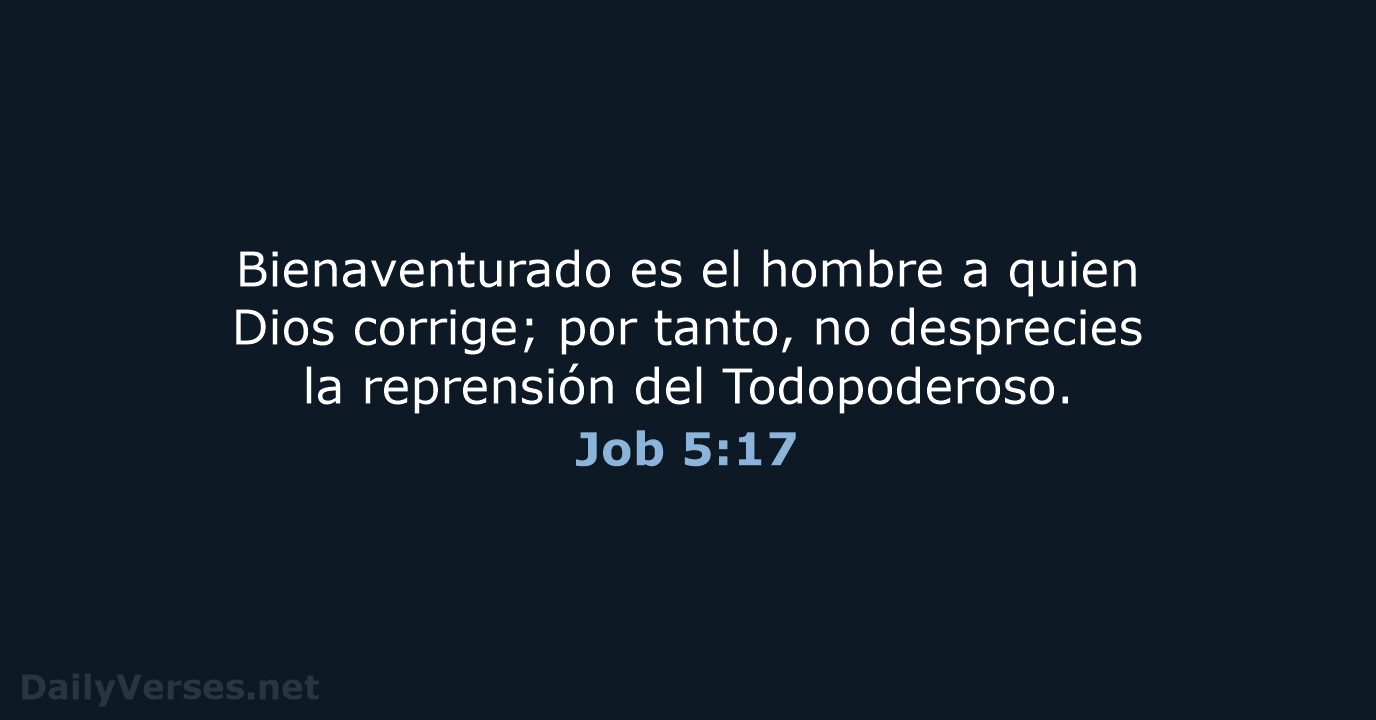Job 5:17 - RVR95