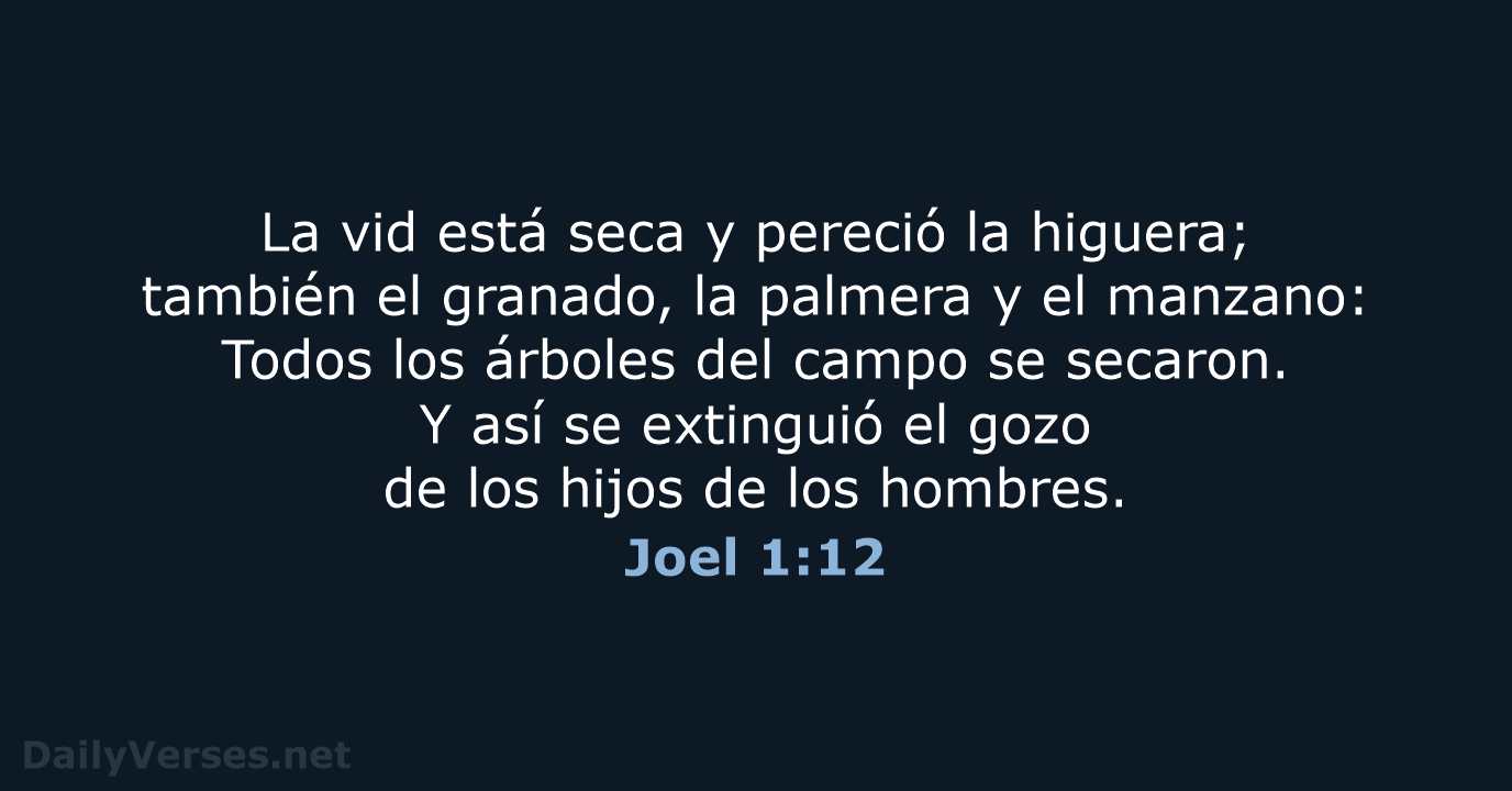 Joel 1:12 - RVR95