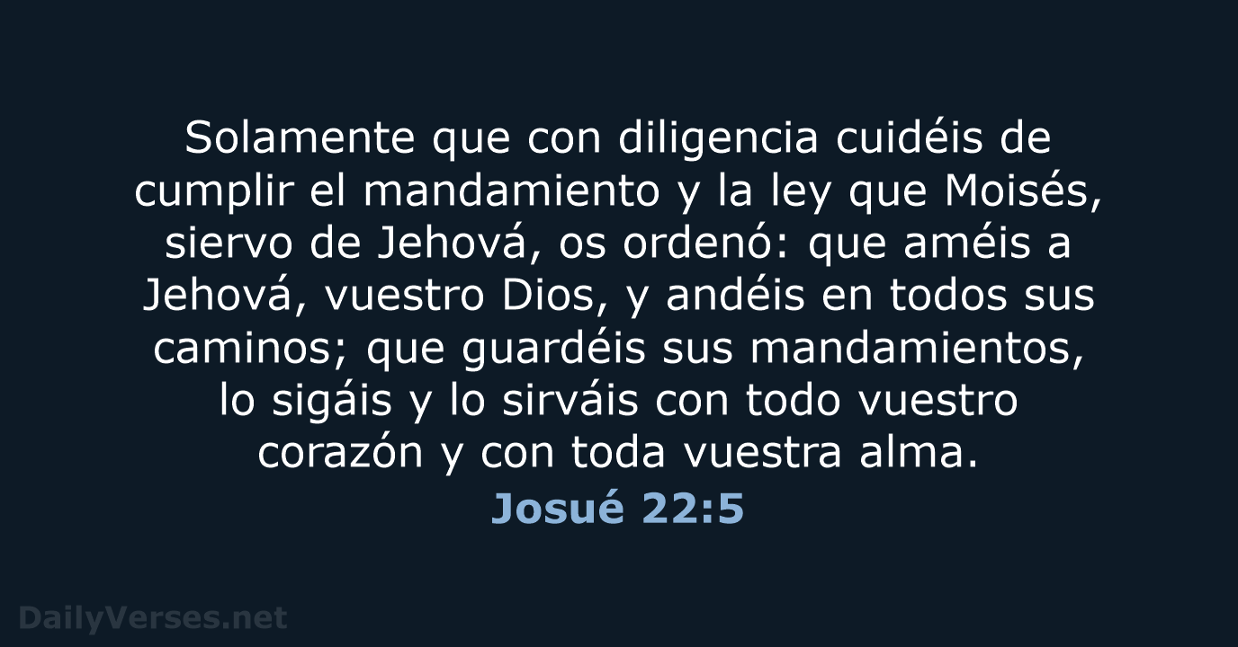 Josué 22:5 - RVR95