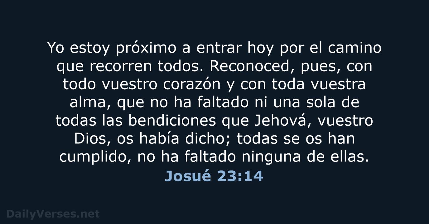 Josué 23:14 - RVR95