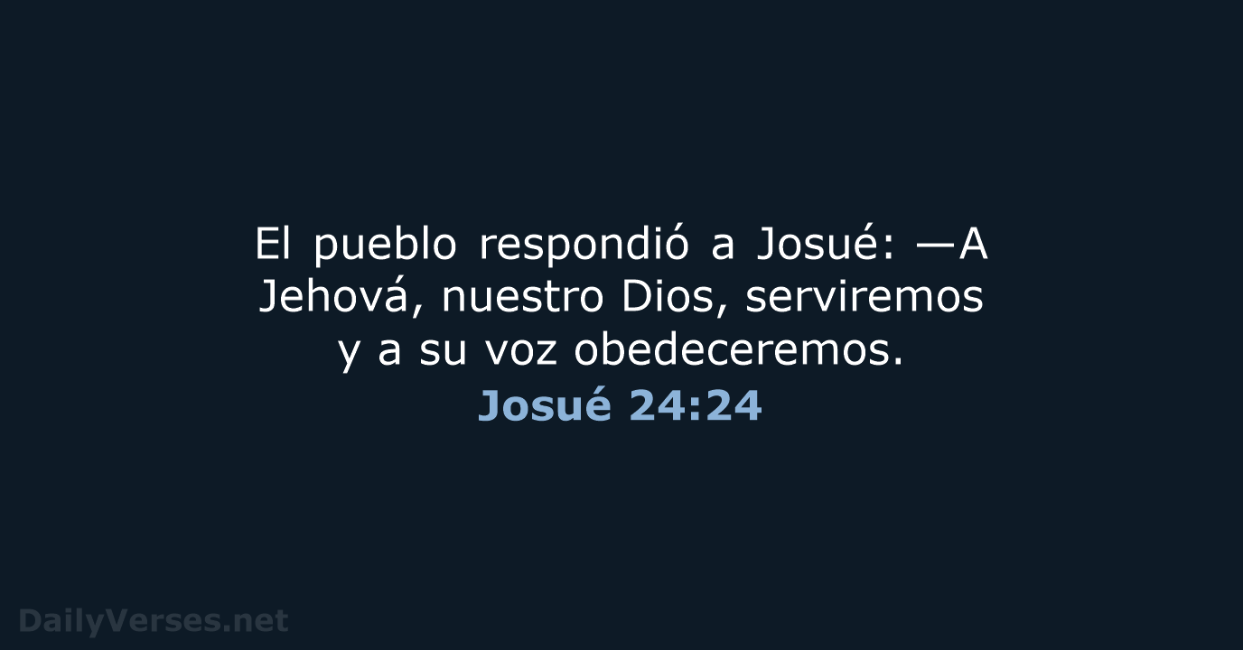 Josué 24:24 - RVR95