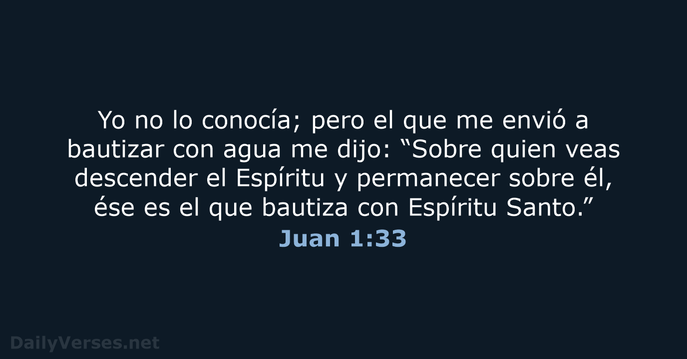 Juan 1:33 - RVR95