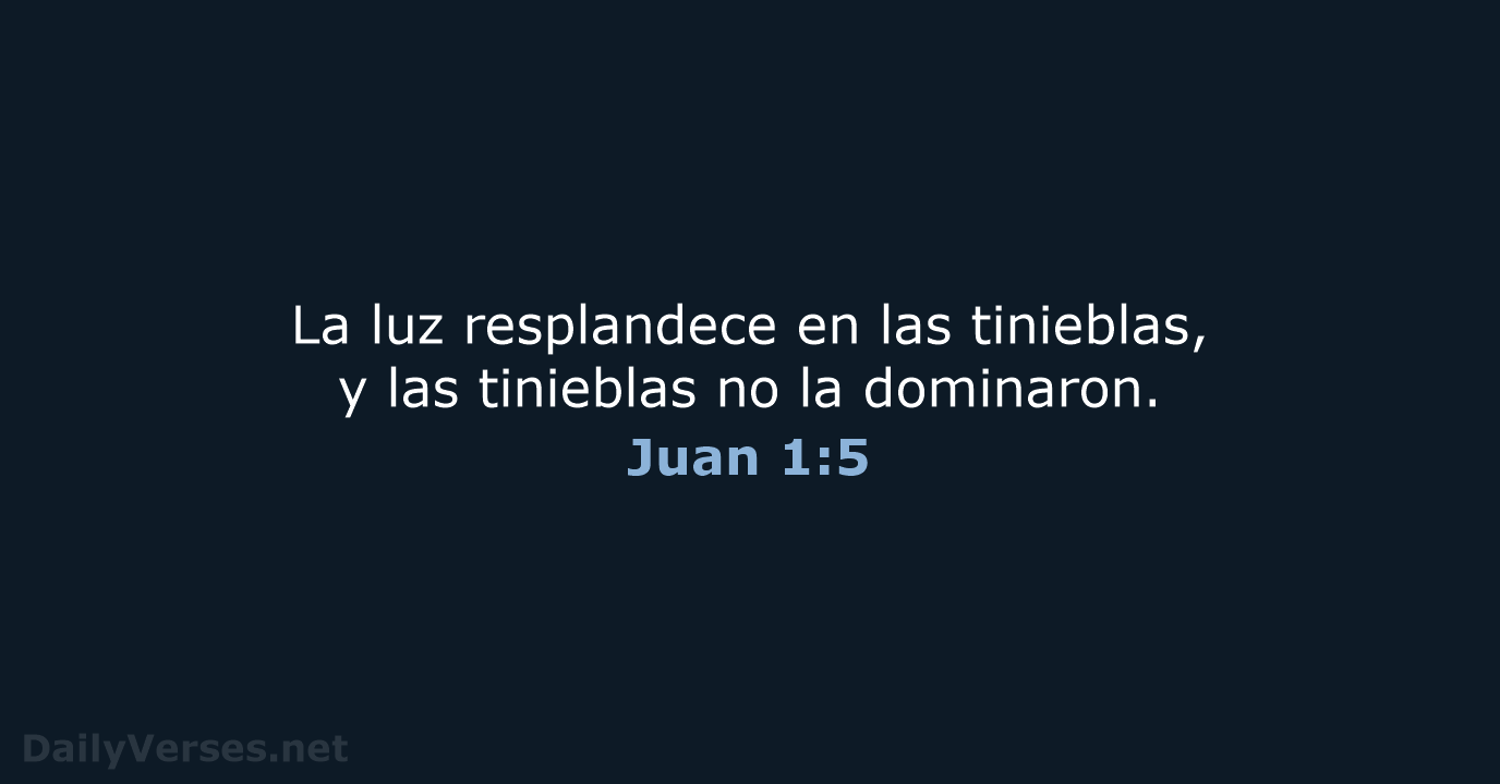 Juan 1:5 - RVR95