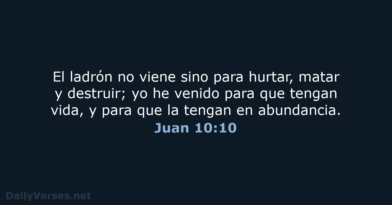 Juan 10:10 - RVR95