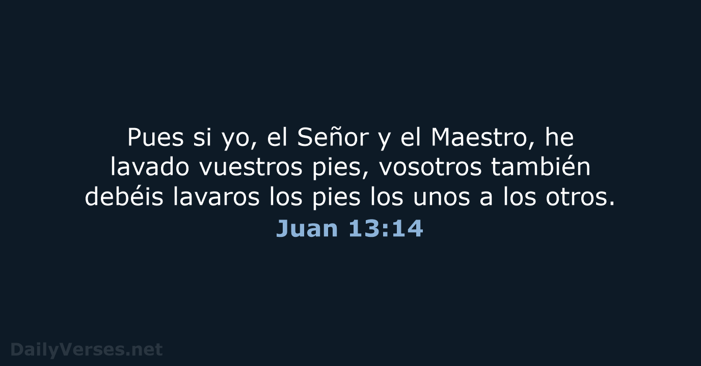 Juan 13:14 - RVR95