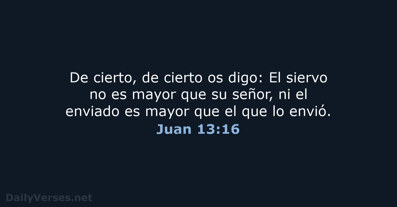Juan 13:16 - RVR95