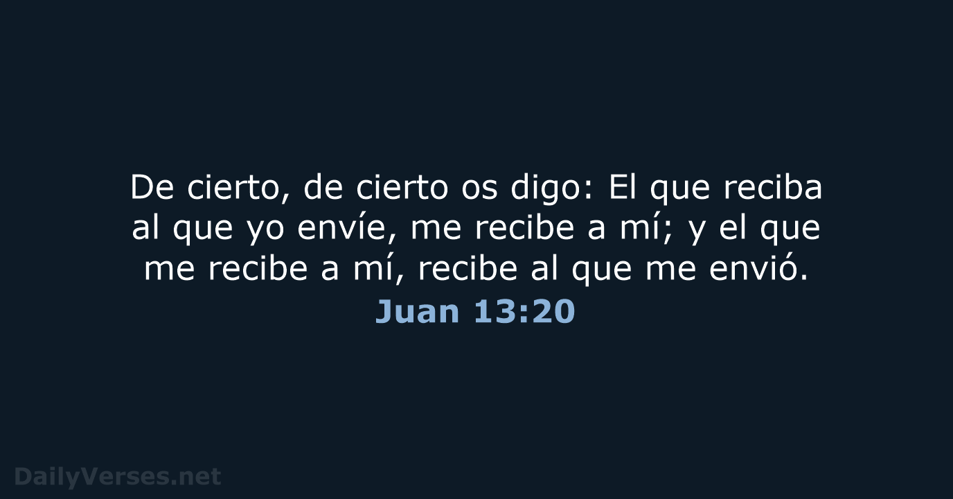 Juan 13:20 - RVR95