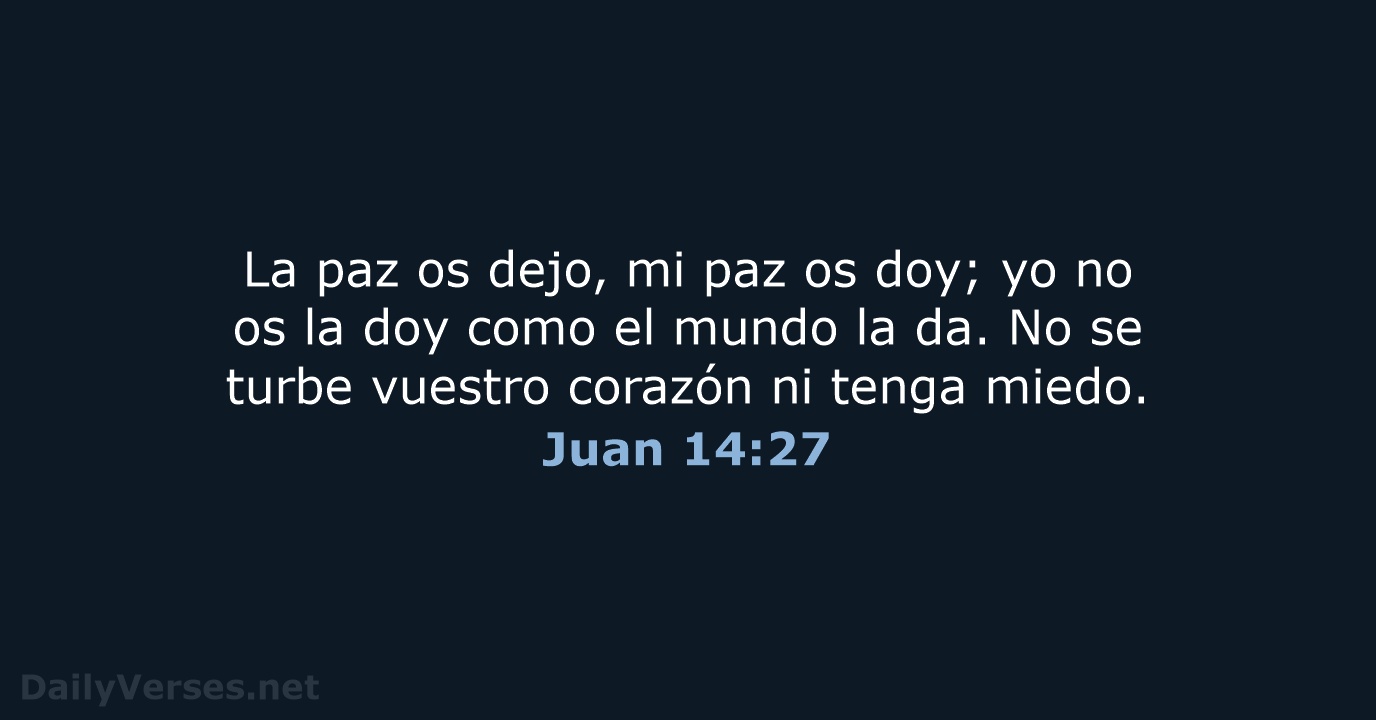 Juan 14:27 - RVR95