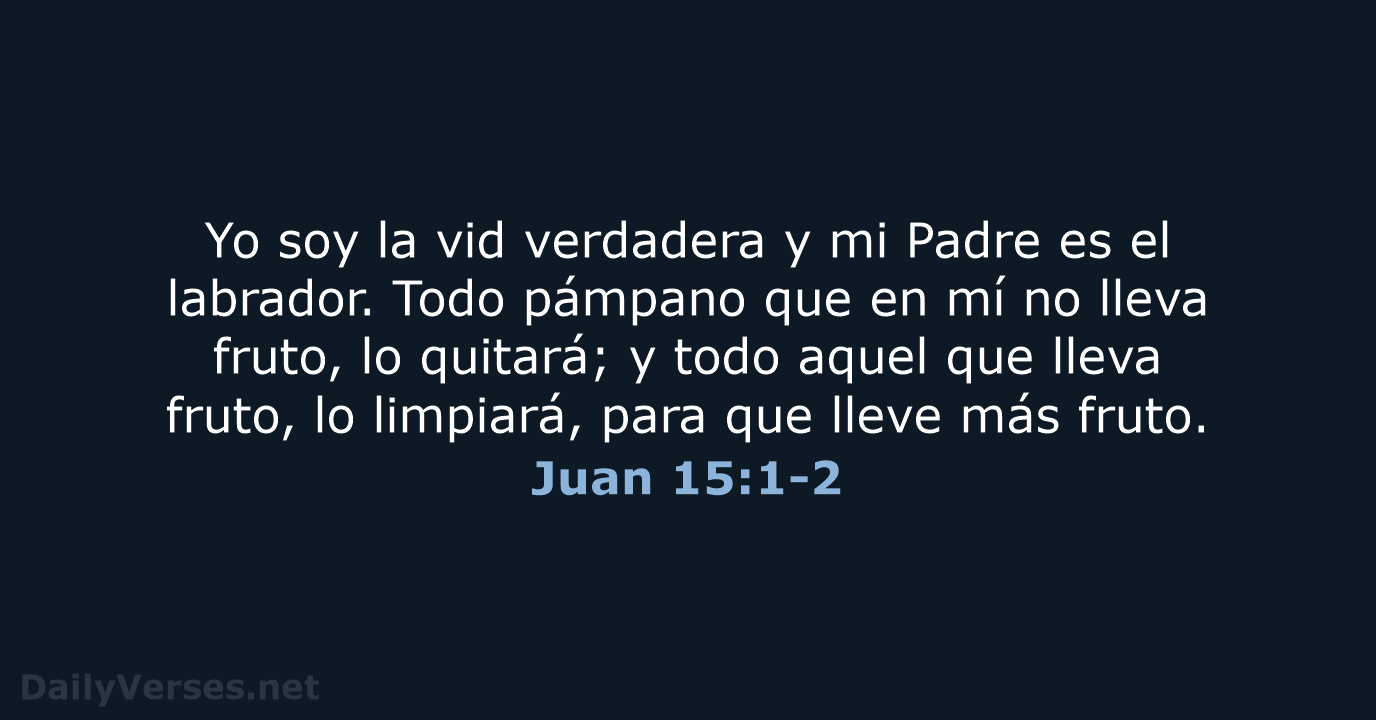 Juan 15:1-2 - RVR95
