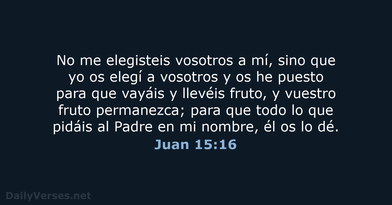 Juan 15:16 - RVR95