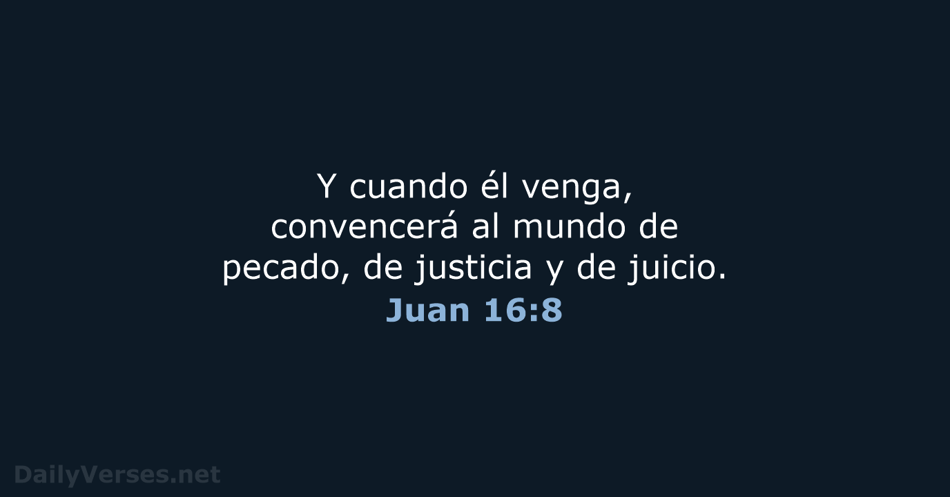Juan 16:8 - RVR95
