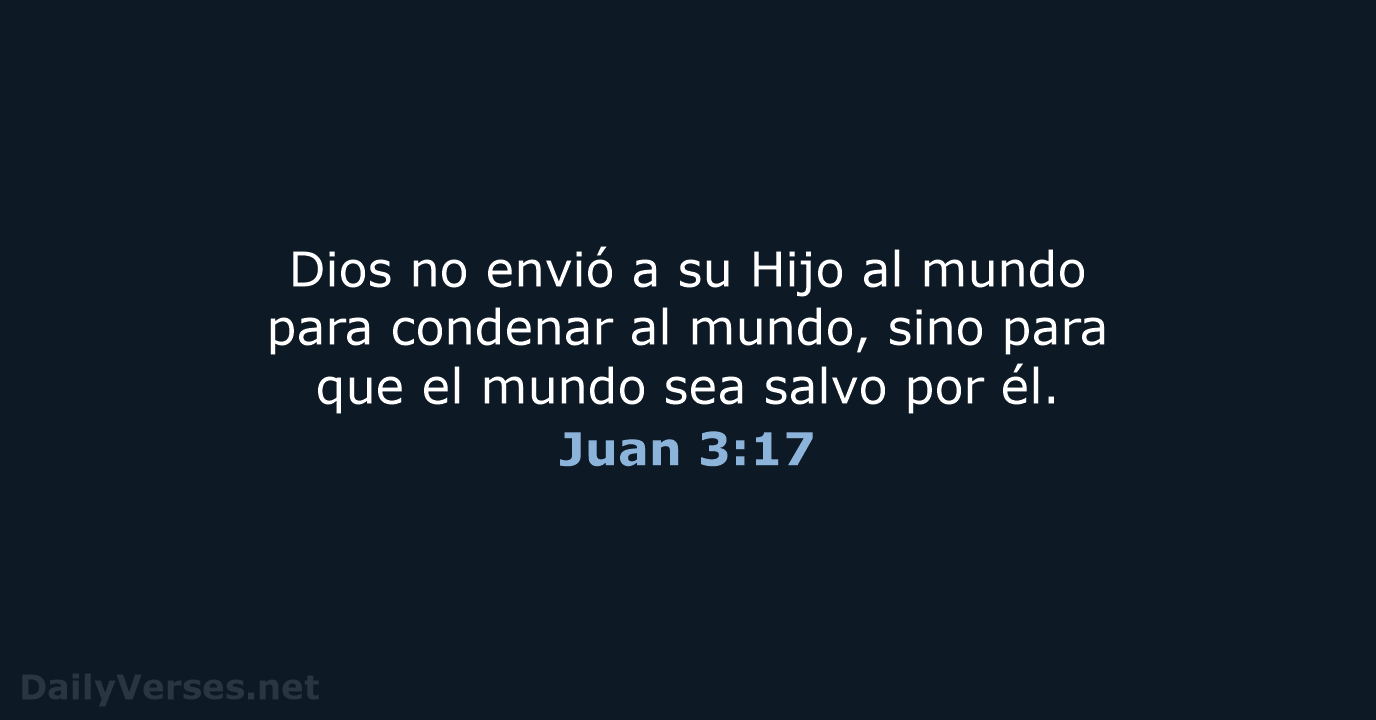 Juan 3:17 - RVR95
