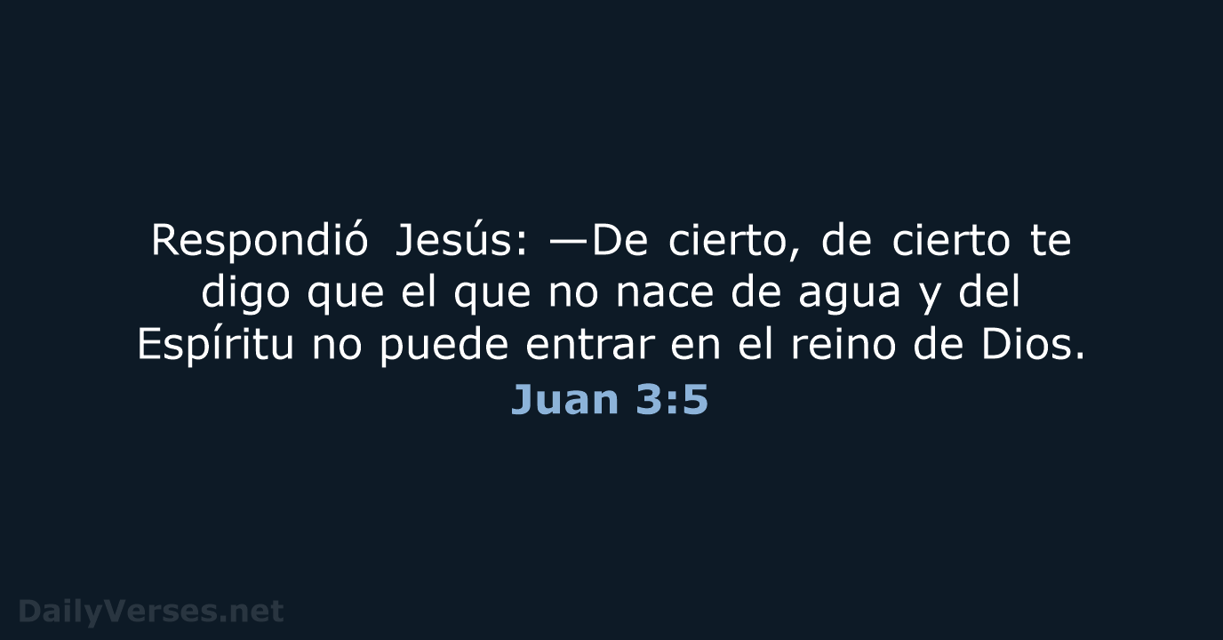 Juan 3:5 - RVR95