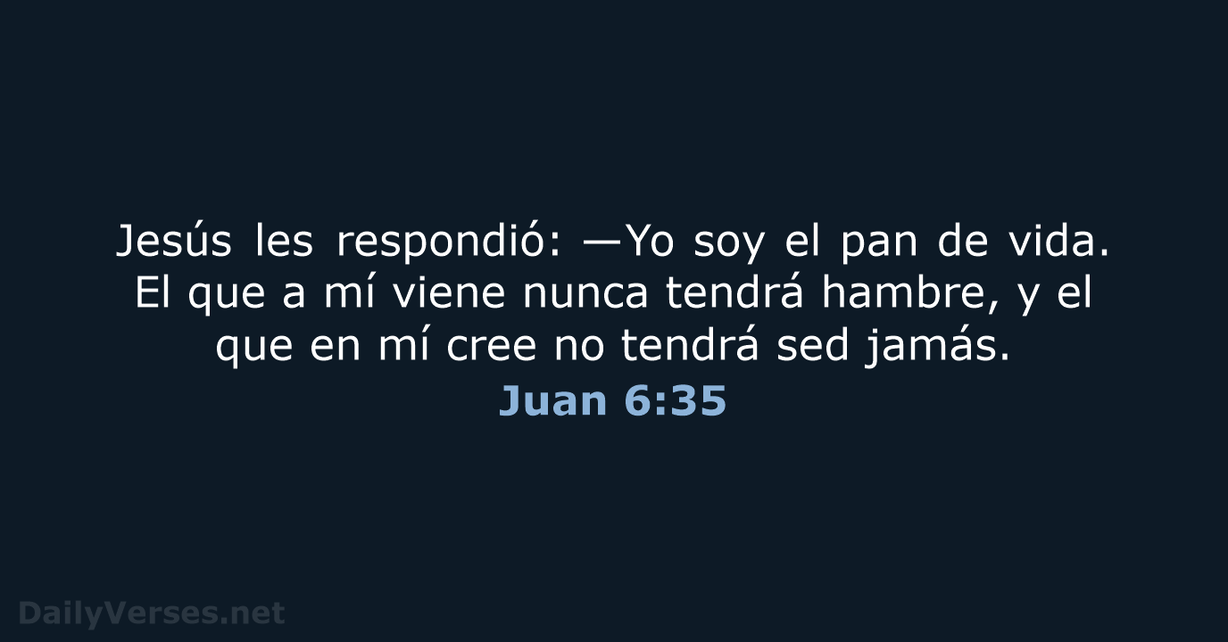 Juan 6:35 - RVR95