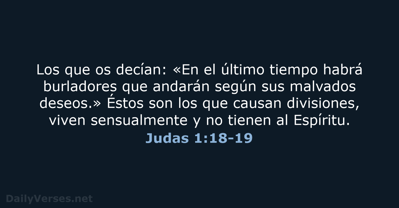 Judas 1:18-19 - RVR95