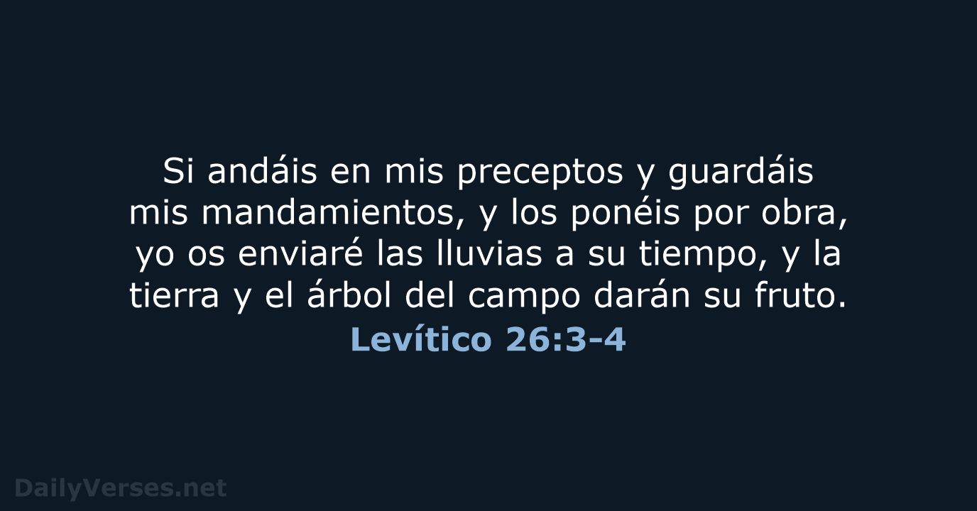 Levítico 26:3-4 - RVR95