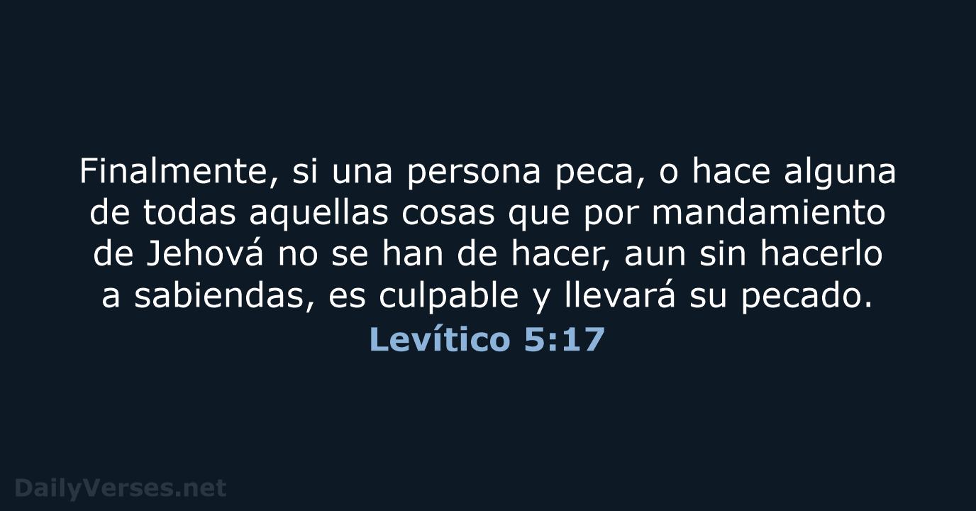 Levítico 5:17 - RVR95