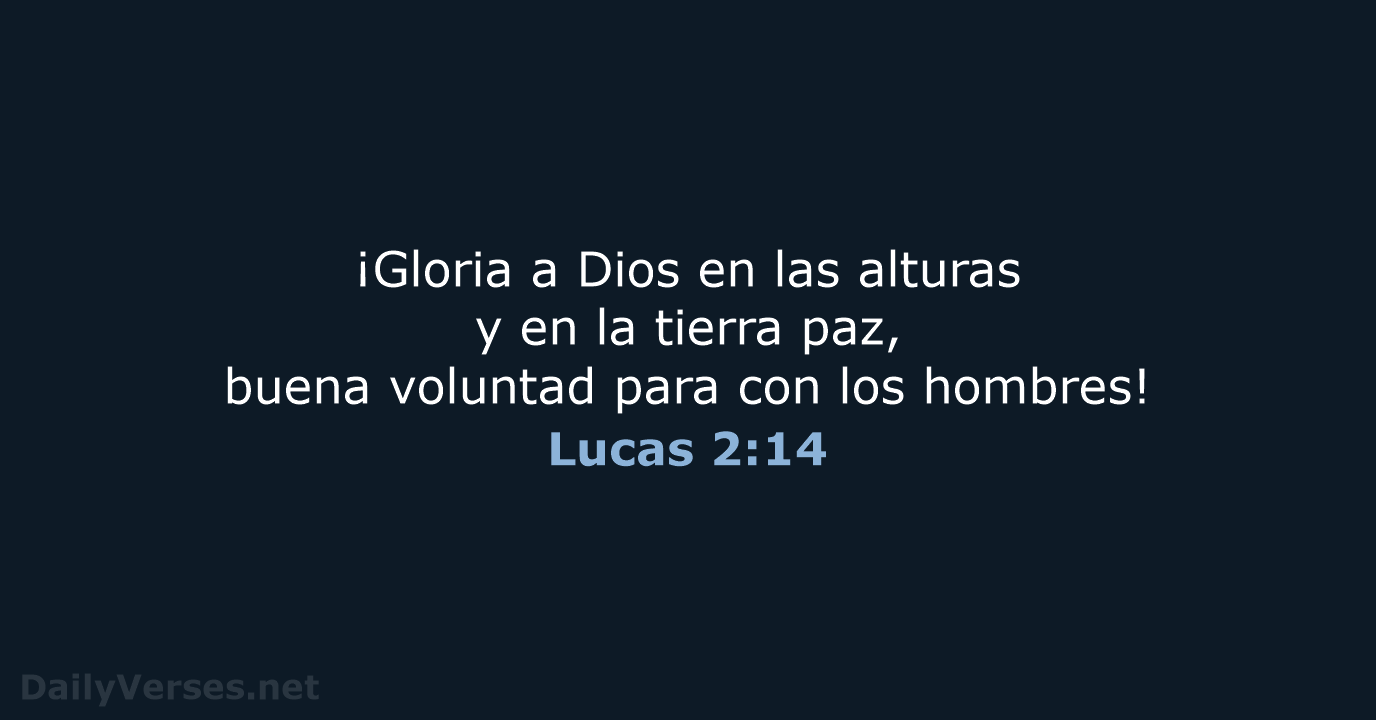 Lucas 2:14 - RVR95