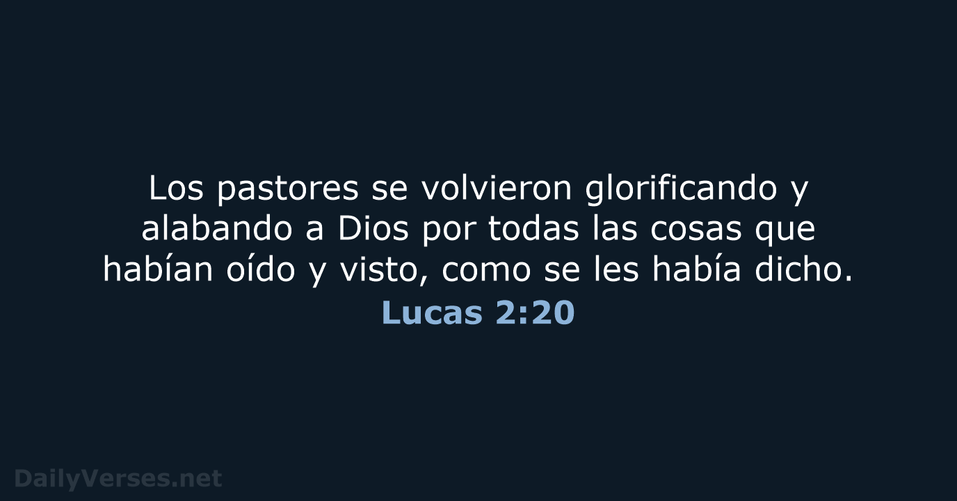 Lucas 2:20 - RVR95
