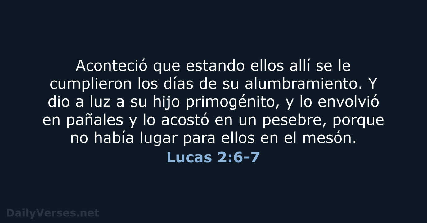 Lucas 2:6-7 - RVR95