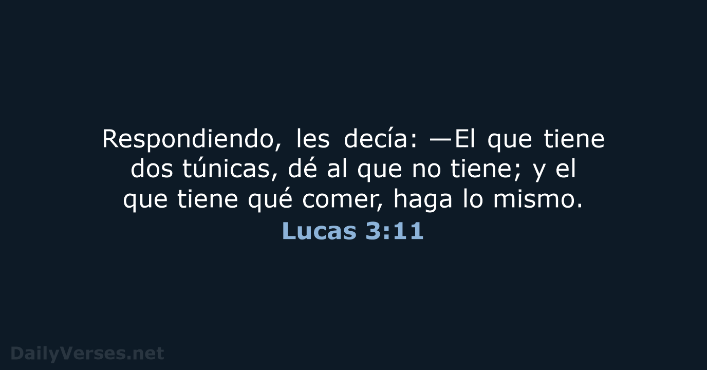 Lucas 3:11 - RVR95