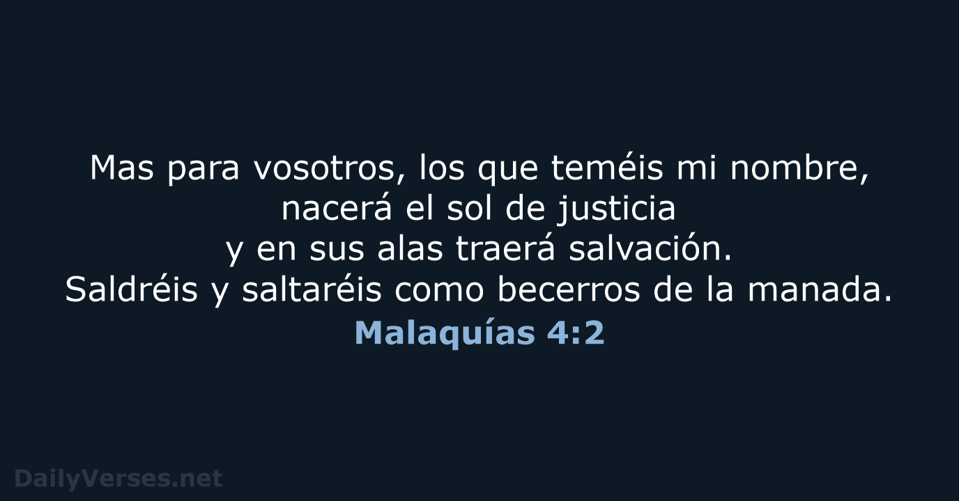 Malaquías 4:2 - RVR95