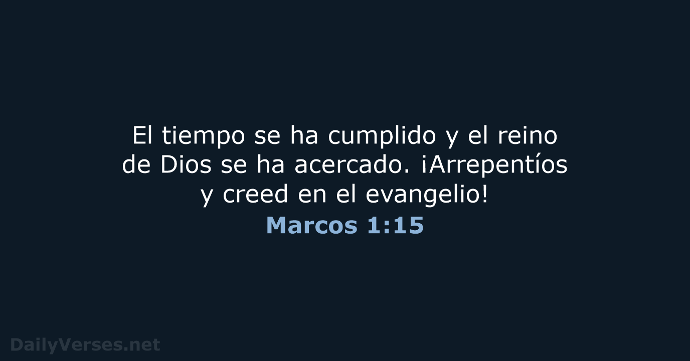 Marcos 1:15 - RVR95