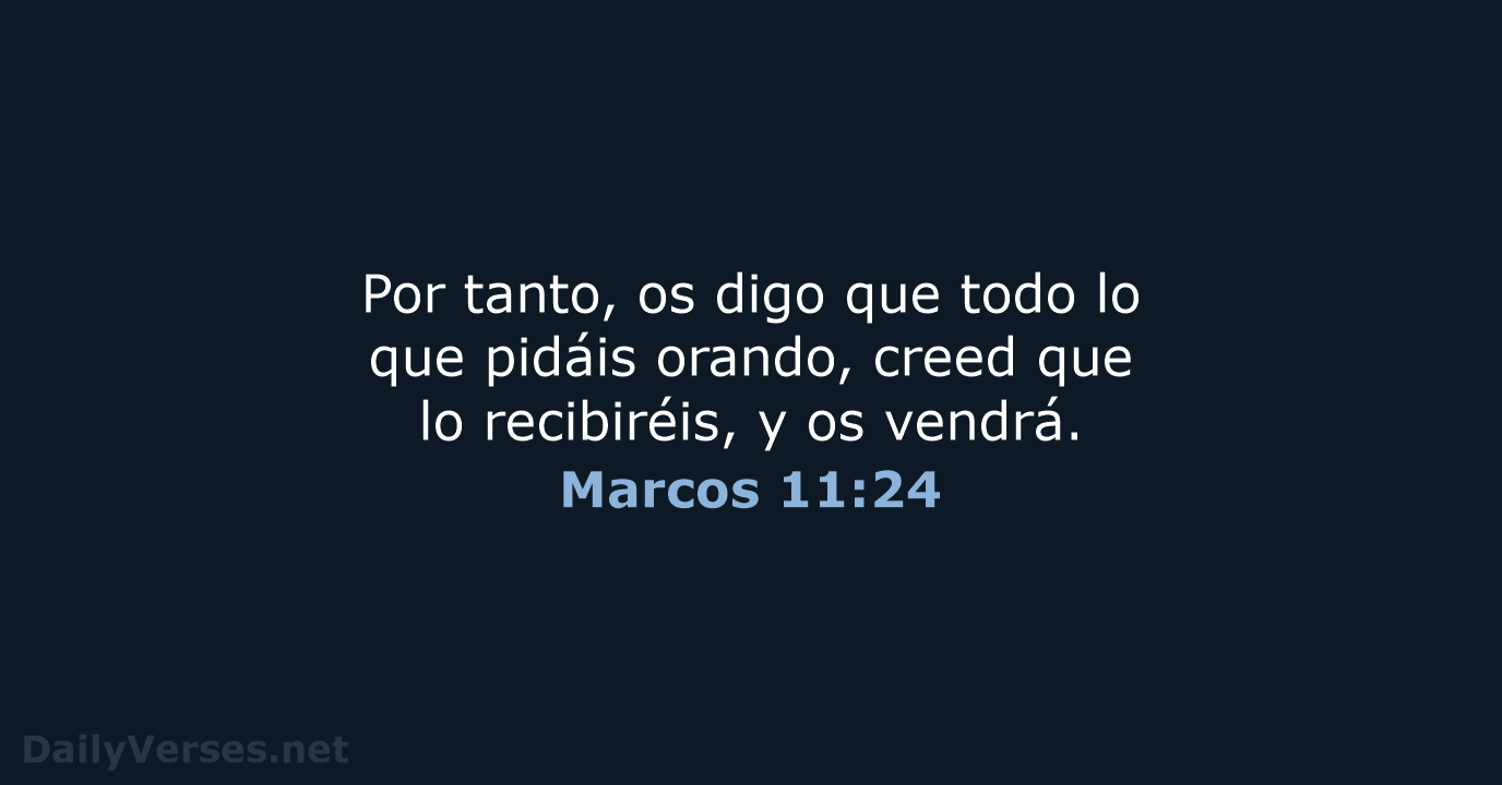 Marcos 11:24 - RVR95
