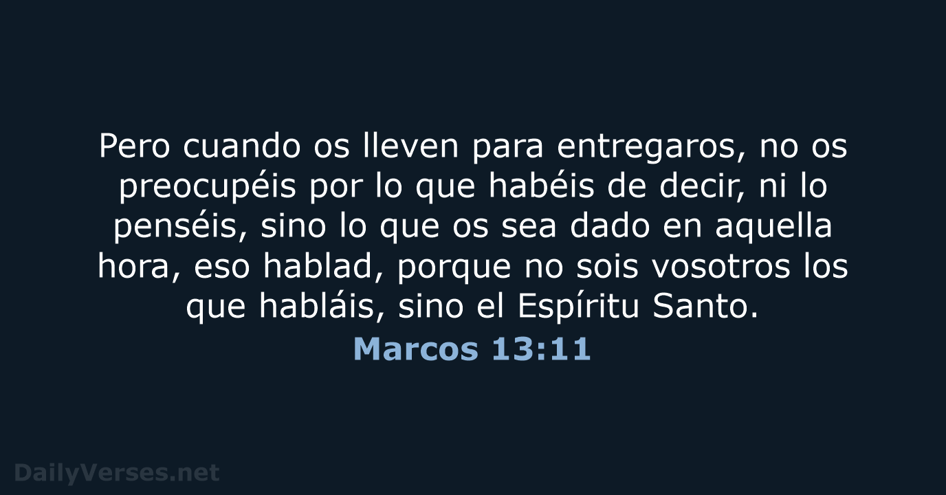 Marcos 13:11 - RVR95
