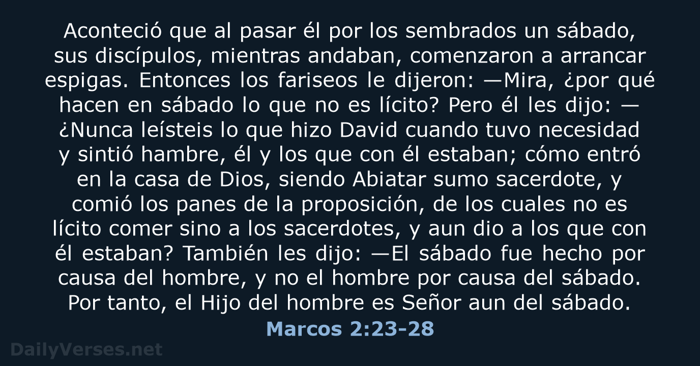 Marcos 2:23-28 - RVR95