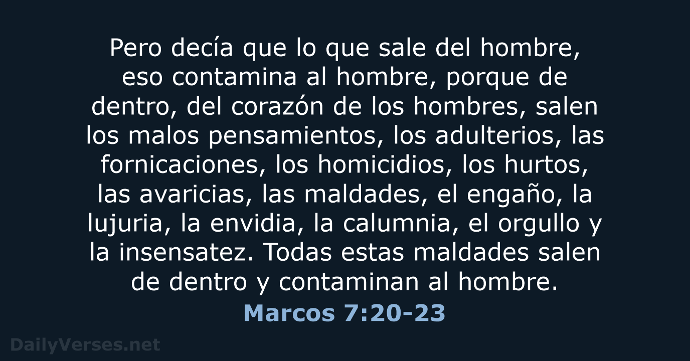 Marcos 7:20-23 - RVR95