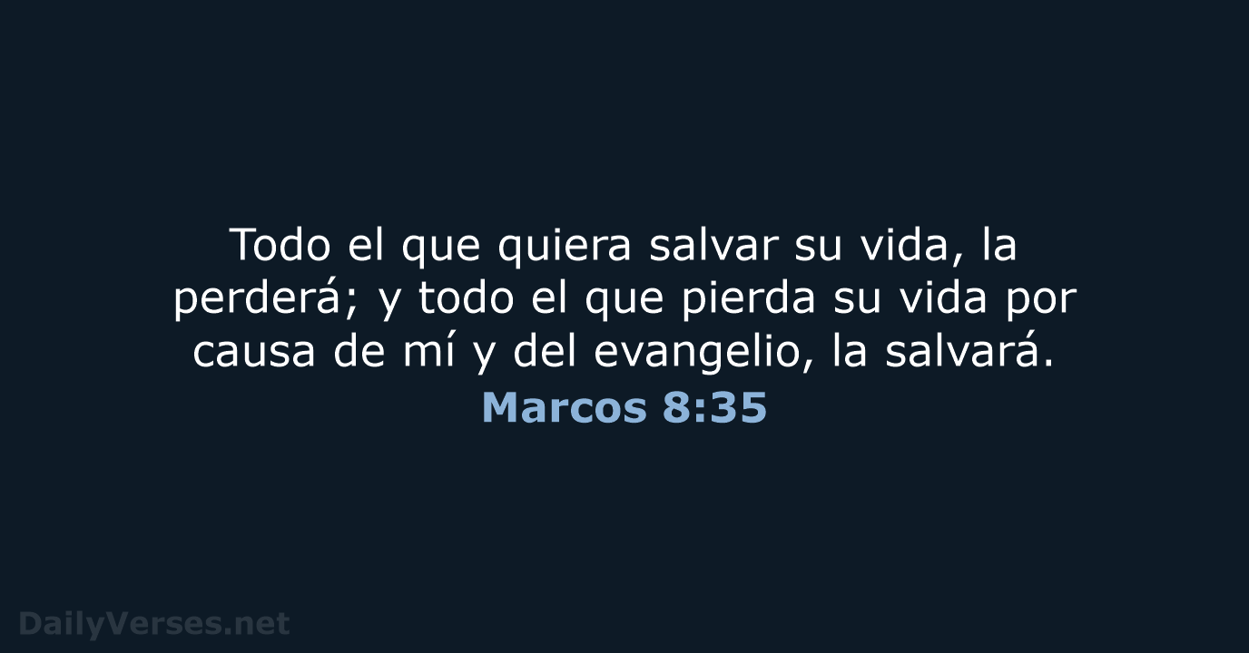 Marcos 8:35 - RVR95