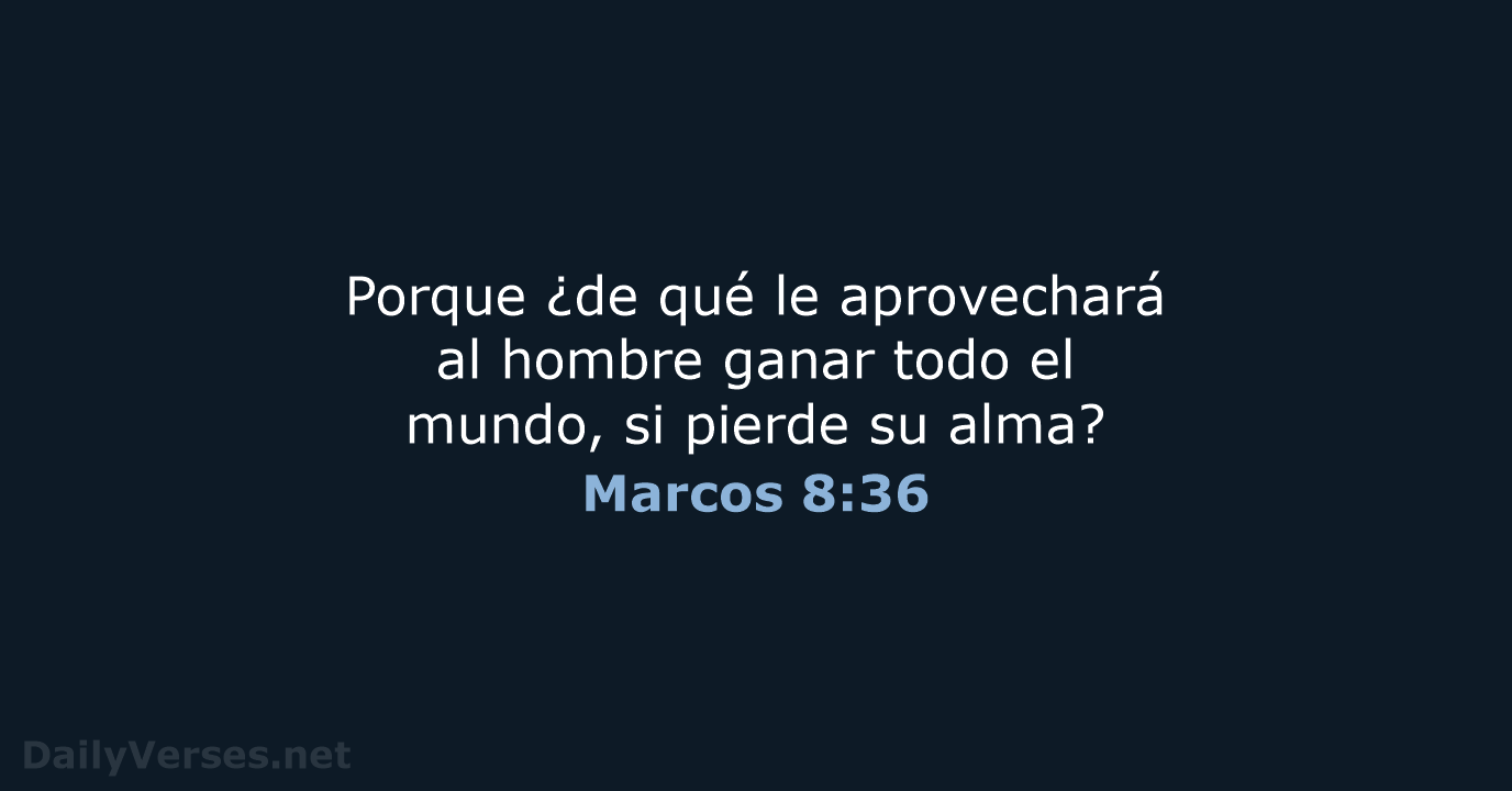 Marcos 8:36 - RVR95