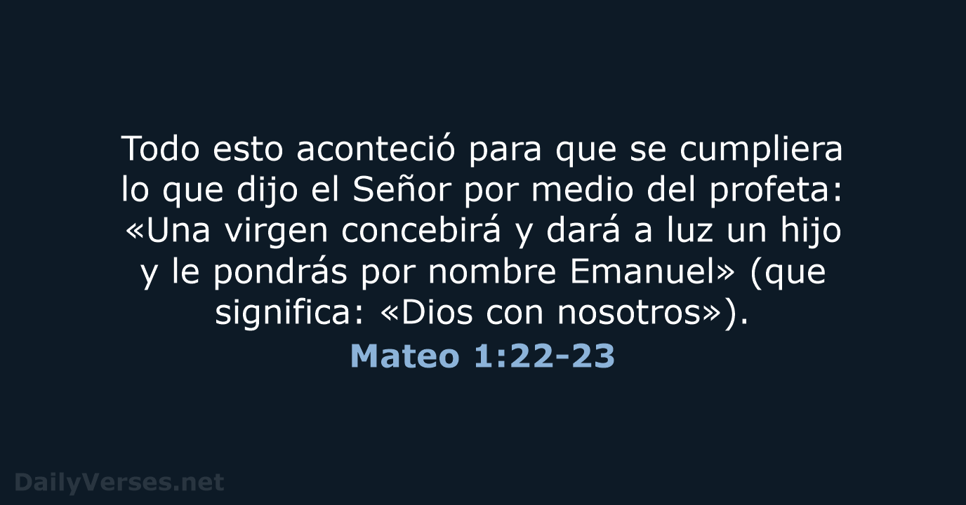 Mateo 1:22-23 - RVR95