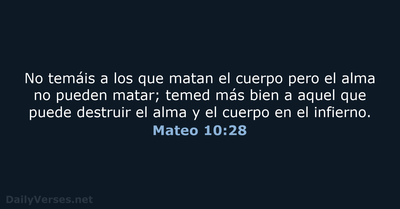 Mateo 10:28 - RVR95