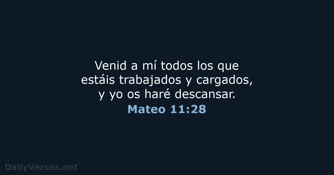 Mateo 11:28 - RVR95