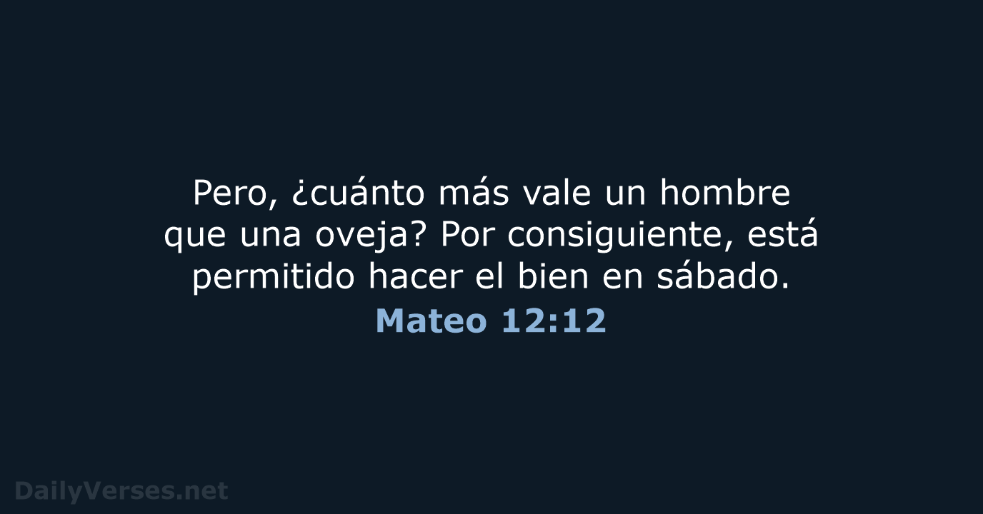 Mateo 12:12 - RVR95
