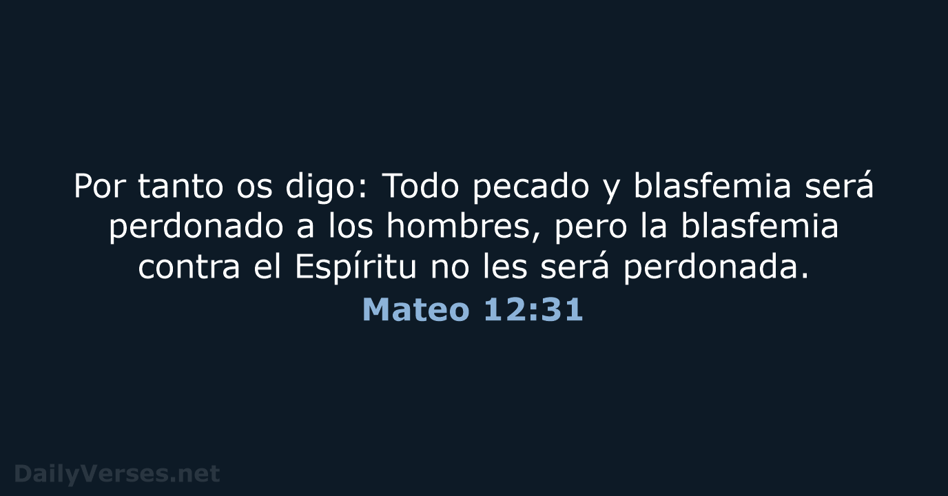 Mateo 12:31 - RVR95
