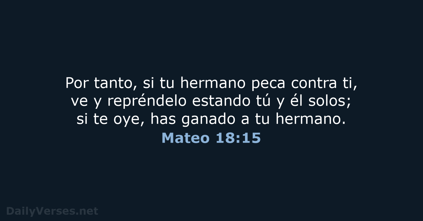 Mateo 18:15 - RVR95