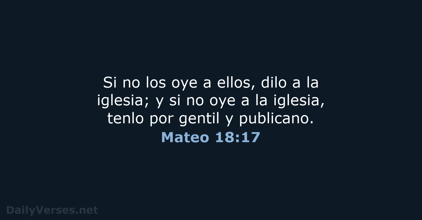 Mateo 18:17 - RVR95