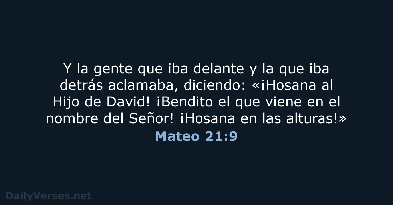 Mateo 21:9 - RVR95