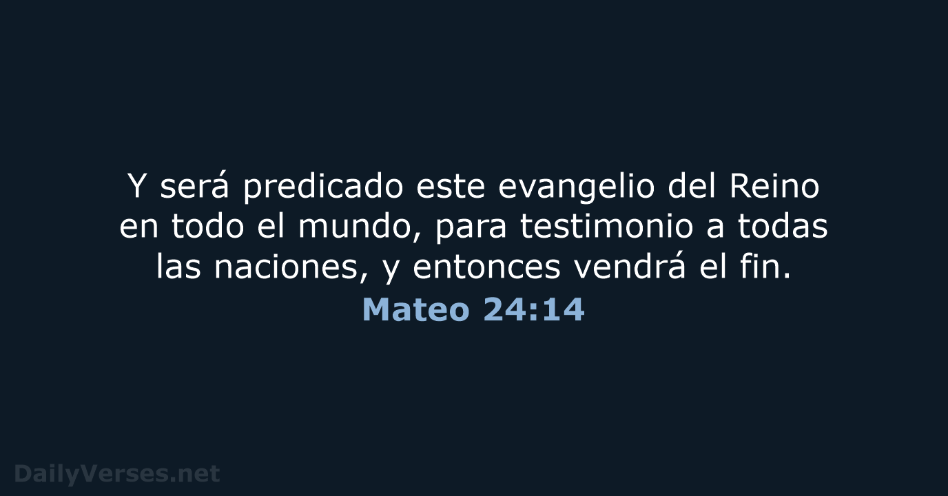 Mateo 24:14 - RVR95