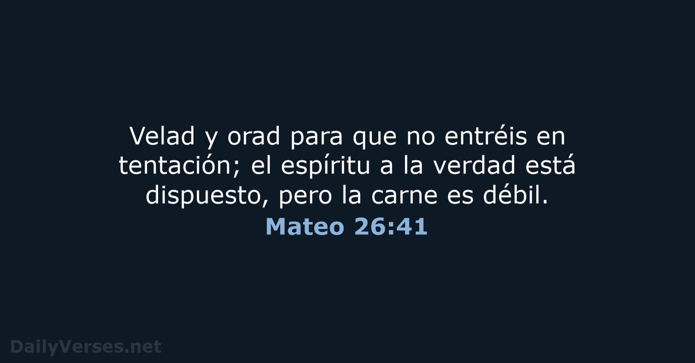 Mateo 26:41 - RVR95