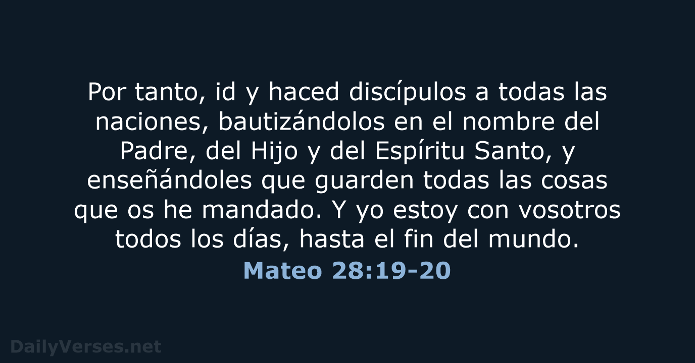 Mateo 28:19-20 - RVR95