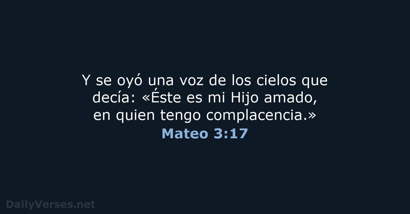 Mateo 3:17 - RVR95
