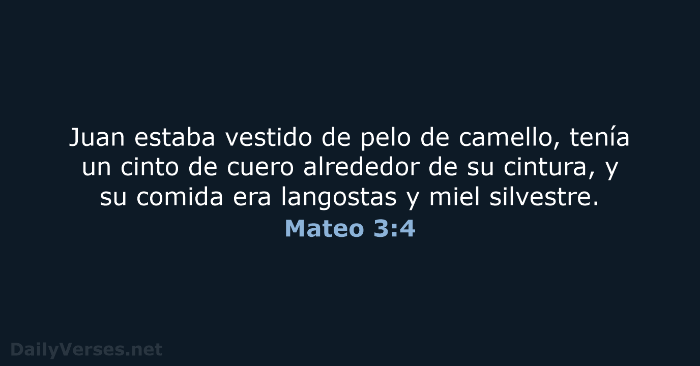 Mateo 3:4 - RVR95