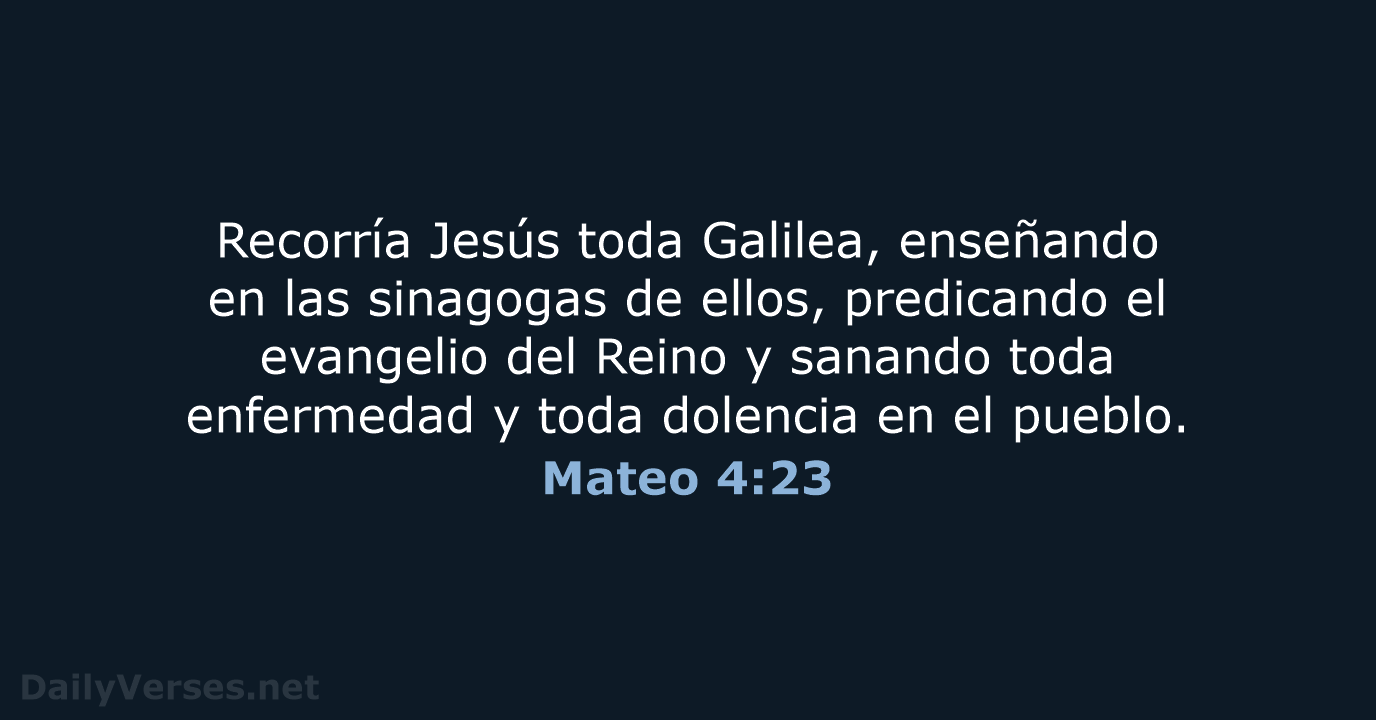 Mateo 4:23 - RVR95