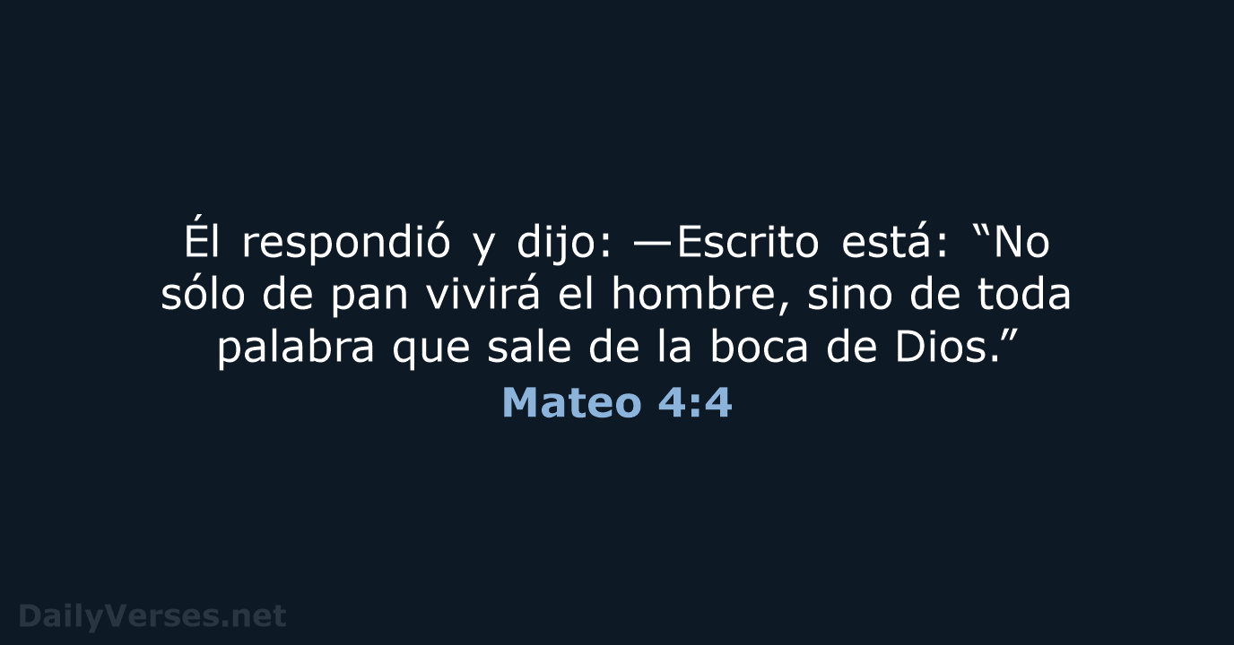 Mateo 4:4 - RVR95